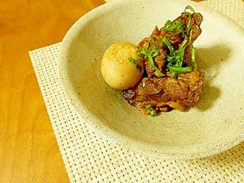 紹興酒で簡単やわらか☆豚の軟骨肉の醤油煮